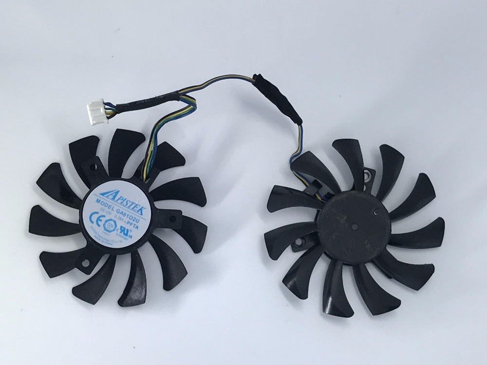 Neue Original 75mm APISTEK GA81O2U GA8102U PFTB DC 12 V 0.38A 4Pin Graphics Grafikkarte Kuhlung Daul Fan