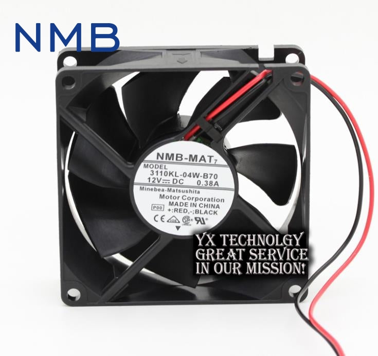 New and Original 3110KL-04W-B70 12v 0.38A two line ball A cooling fan for NMB 80 * 80 * 25 mm