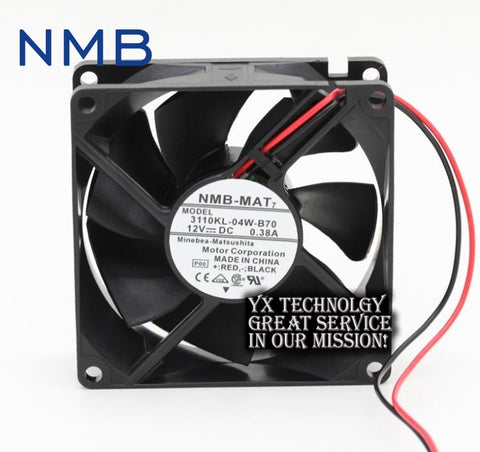 New and Original 3110KL-04W-B70 12v 0.38A two line ball A cooling fan for NMB 80 * 80 * 25 mm