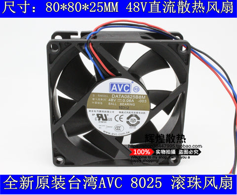 NEW AVC DATA0825B8M 8025 48V 8CM Frequency converter cooling fan