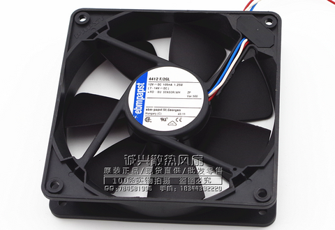 New EBMPAPST 12cm 4412F / 2GL 12V 1.25W 125 1 * 1 * 25MM Cooling Fan