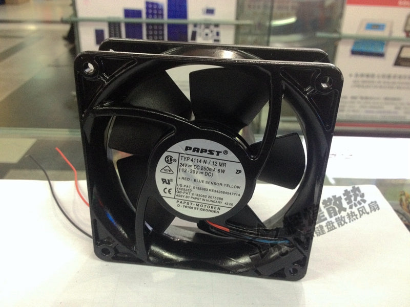 NEW FOR EBMPAPST 24V 6W 12CM TYP4114N/12MR aluminum cooling fan