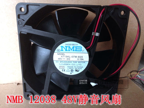 NEW NMB-MAT Minebea 4715KL-07W-B20 12038 48V 0.15A 12CM 2lines Frequency converter cooling fan