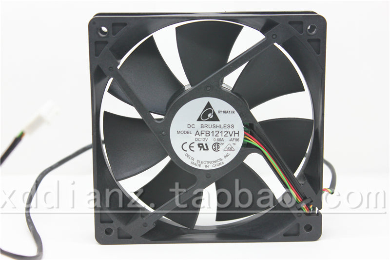 New original 12025 12V 0.6A AFB1212VH 12CM four-wire PWM chassis cooling fan