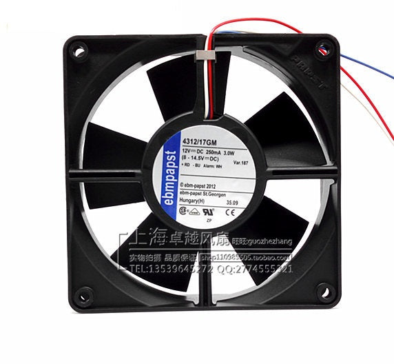 New original 4312 / 17GM DC12V 3W 132 12cm cooling fan