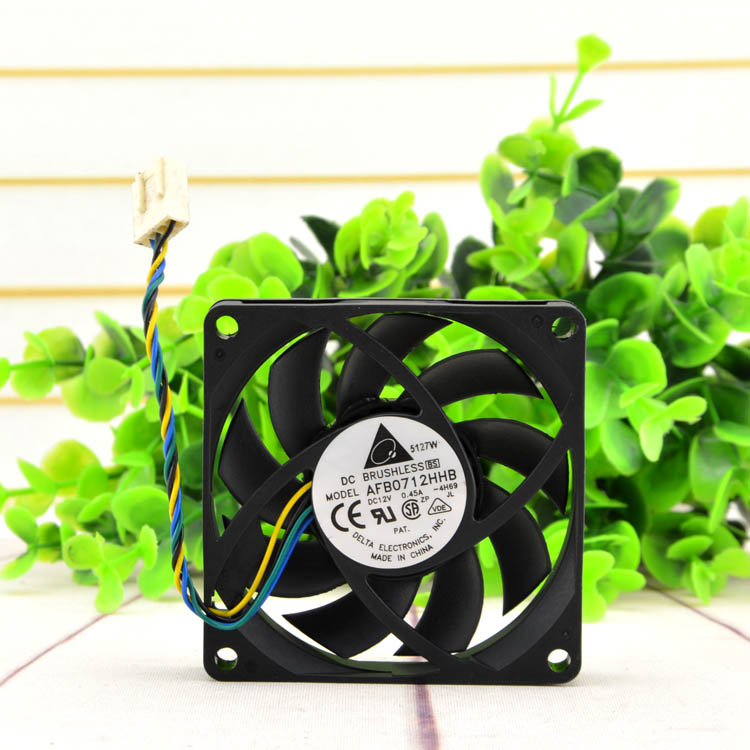New original AFB0712HHB 12V 0.45A 7015 7CM 4-pin PWM temperature control cooling fan