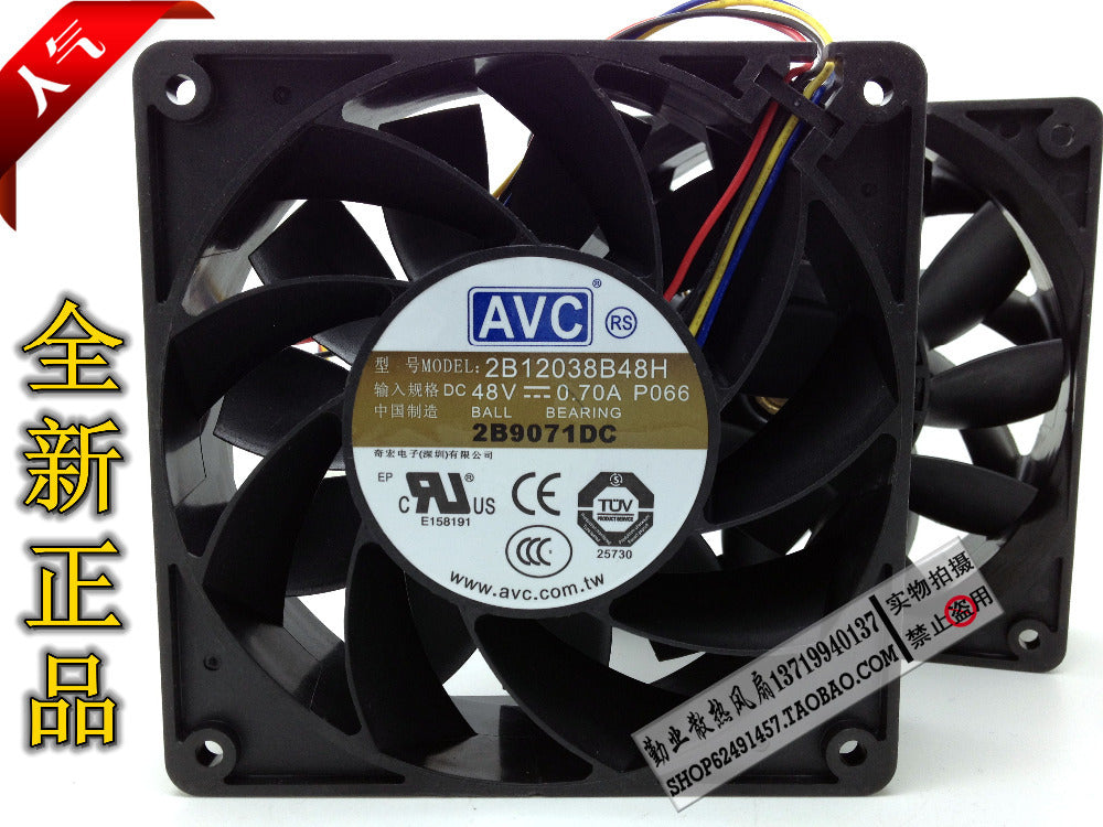 New original AVC 2B12038B48H 12CM 12038 48V 0.70A 120 * 120 * 38mm4 wire PWM fan speed control