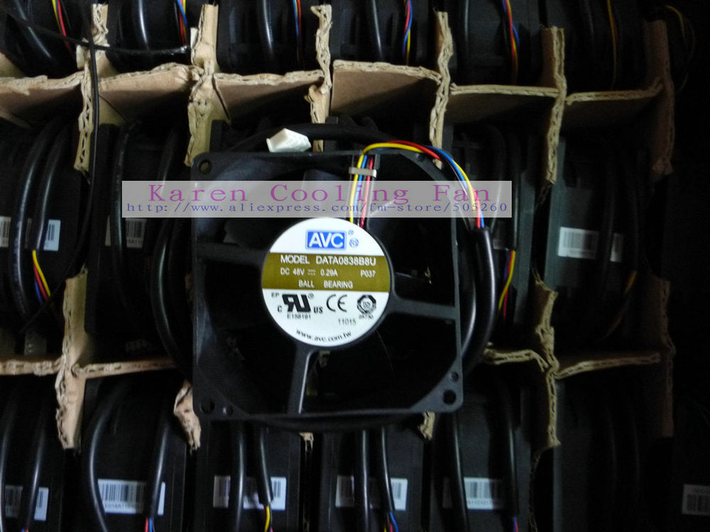 New Original AVC 8038 48v 0.29a DATA0838B8U 4wire Cooling Fan