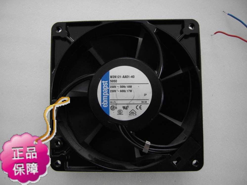 New Original EBMPAPST W2K121-AA01-40 127*38MM AC220V 18W axial radiator cooling fan