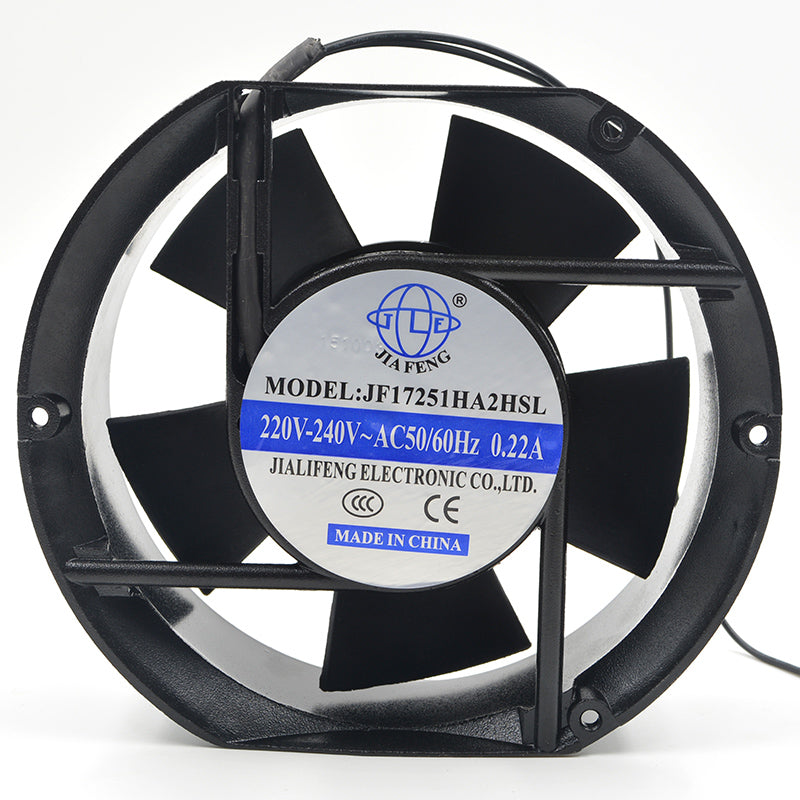 New, original, JF17251HA2HSL, AC, 220V, 50/60Hz, 0.22A, 170*170*51 fans