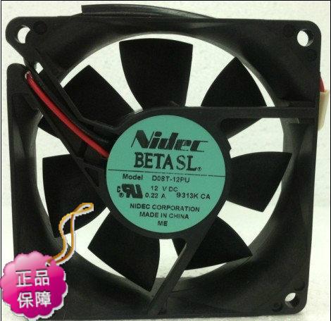 New Original Nidec D08T-12PU 80*25MM DC12V 0.22A inverter cooling fan