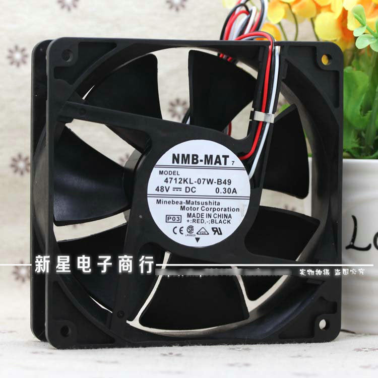 جديد وأصلي NMB 4712KL-07W-B49 48V 0.30A 120*120*32MM إشارة إنذار لمروحة التبريد الخاصة بالاتصالات ZTE ZXMP S385 S330