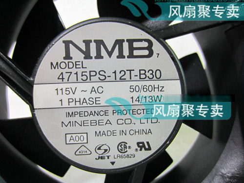 New Original NMB 4715PS-12T-B30 12cm 12038 115V 14/13W aluminum frame AC cooling fan