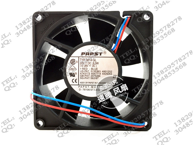 New original TYP 3414 GL 9025 24 v 6.0 W 9 cm inverter fan