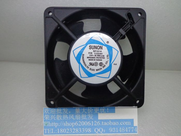 New SUNON SP101A P / N 1123HBT 12038 115V 0.21A double ball bearing fan