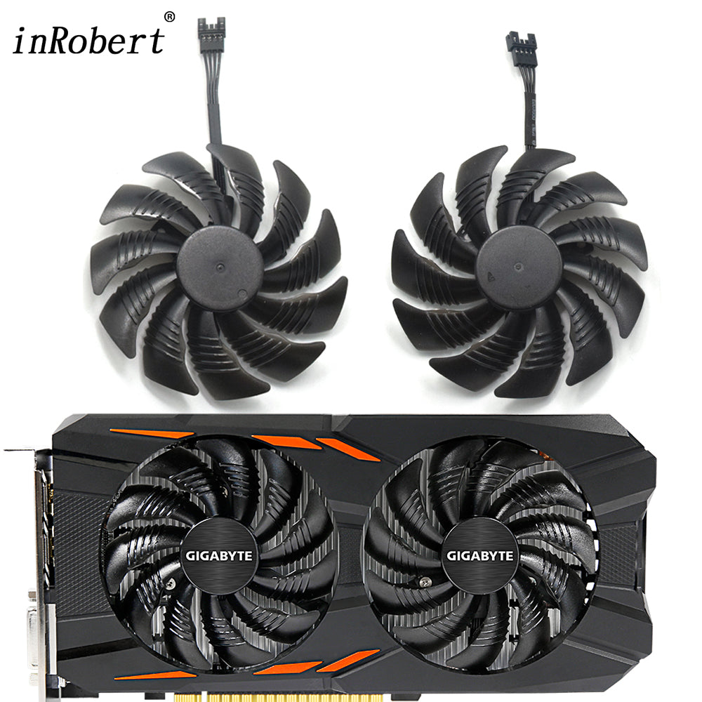 New T129215SU 0.50A 4Pin Cooling Fan Replace For Gigabyte GeForce GTX 1050 Ti RX 570 580 GTX 1060 RX 480 Video Card Cooler Fans