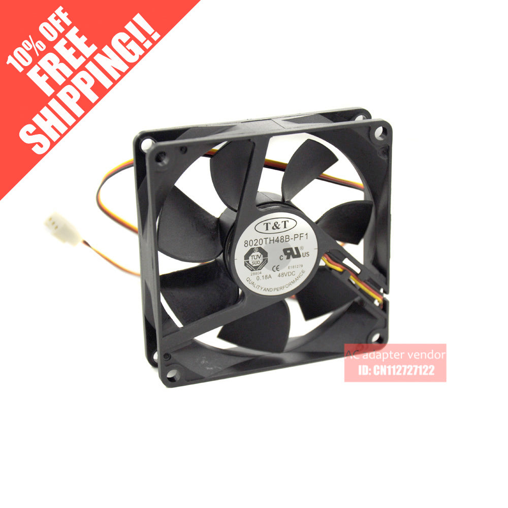 New T&amp;#038;T 8020 8cm 48V 8020TH48B-PF1 ball fan