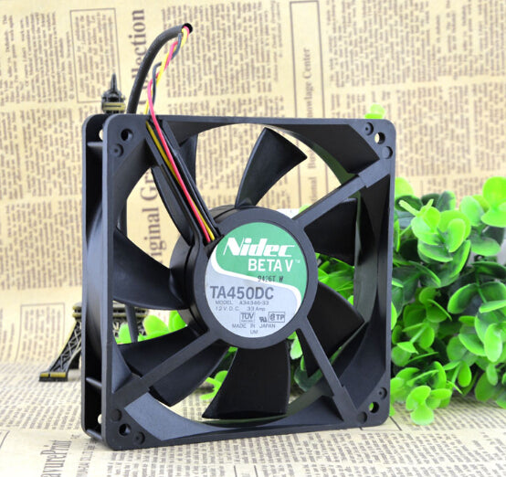 NIDEC 12CM 120*120*25 A34346-33 G1 12V 0.33A Server three lines radiating fan