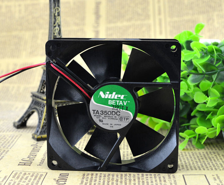 Nidec 90*90*25 12V 0.29A M33422-16 two line double ball CPU chassis power supply fan