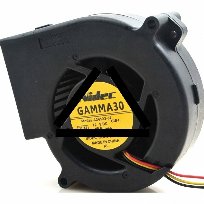 Nidec A34123-57 DC 12V 0.46A 3 Wires Blower Cooling Fan