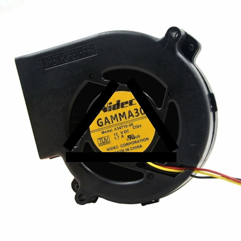 Nidec A34710-58 DC 12V 1.7A 2 Wires / 3 Wires Blower Cooling Fan