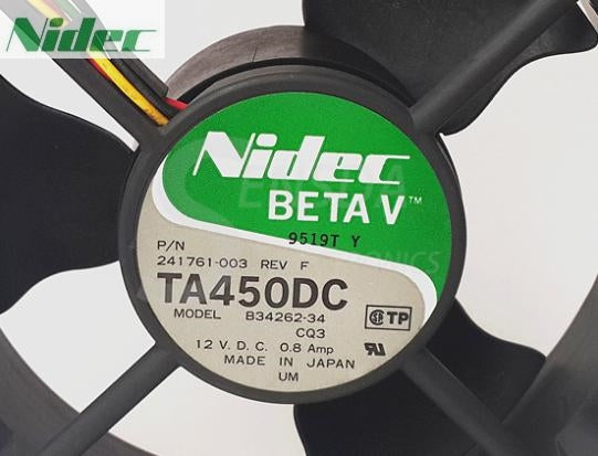 Nidec B34262-34 120mm 12V 0.8A 12cm 12*12cm 120*120*38mm server inverter axial cooling fans
