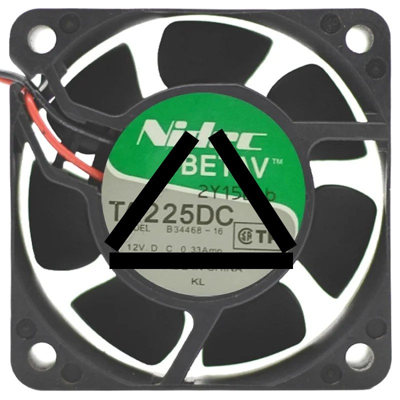 Nidec B34468-16 DC 12V 0.33Amp 2 Wires Axial Cooling Fan