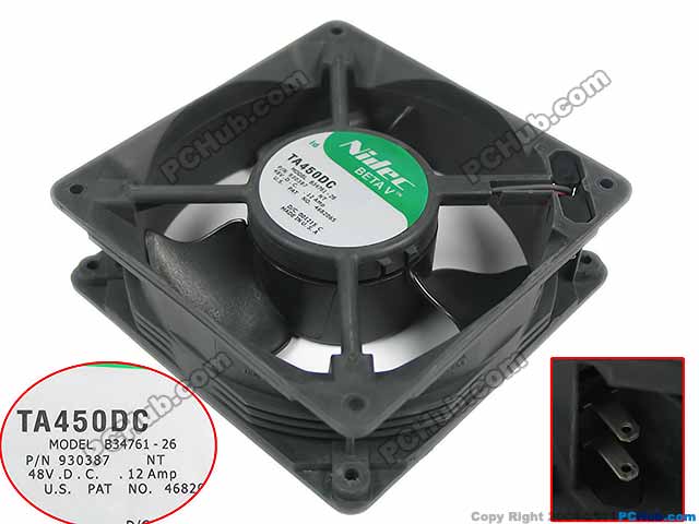 Nidec B34761-26 DC 48V 0.12A, 120x120mm Server Square fan