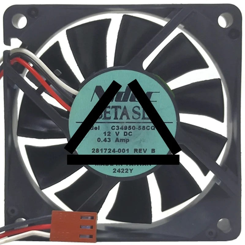 Nidec C34950-58CQ1 DC 12V 0.43Amp 3 Wires Axial Cooling Fan