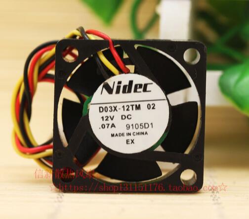 Nidec D03X-12TM 02 3 cm 12v 0.07a wire set-top box routing chassis fan