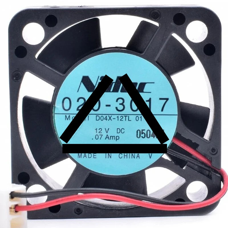 Nidec D04X-12TL 01 DC 12V 0.07AMP 2 Wires Axial Cooling Fan