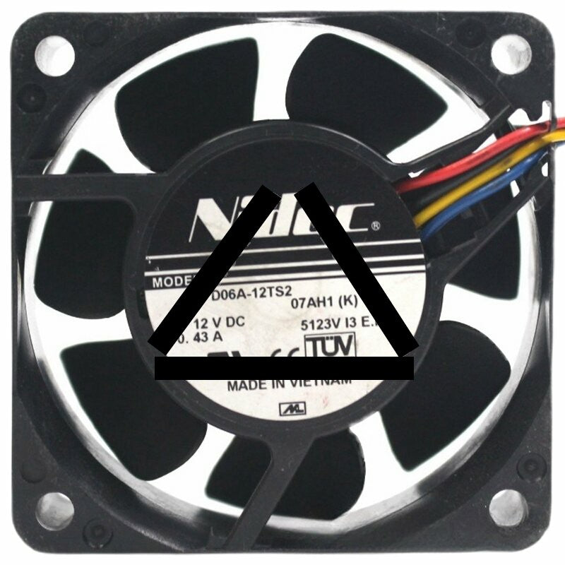 Nidec D06A-12TS2 07AH1(K) DC 12V 0.43A 4 Wires Axial Cooling Fan
