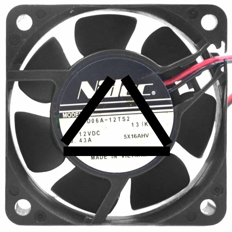 Nidec D06A-12TS2 13(K) DC 12V 0.43A 2 Wires Axial Cooling Fan