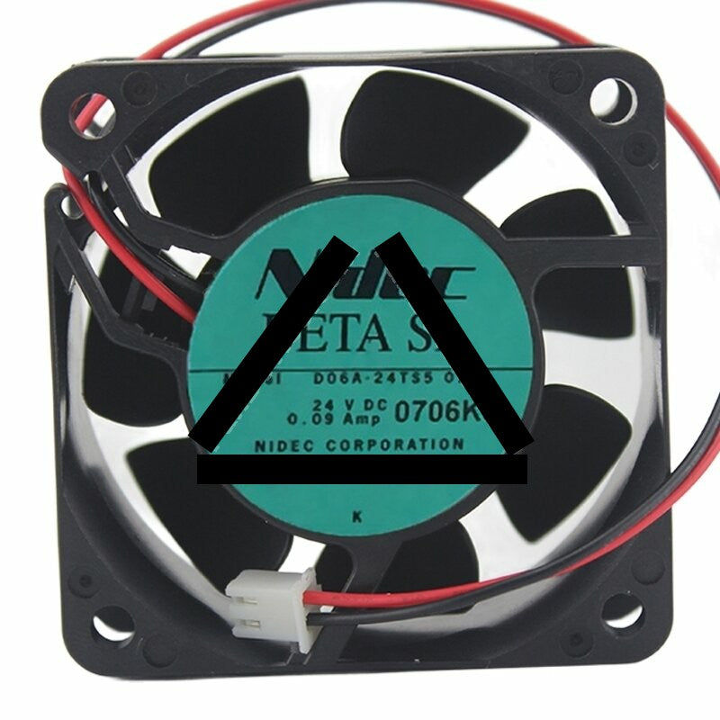 Nidec D06A-24TS5 01 DC 24V 0.09Amp 2 Wires Axial Cooling Fan