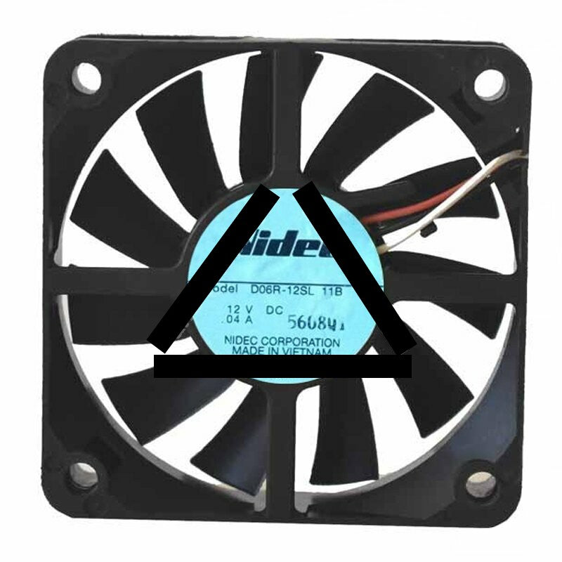 Nidec D06R-12SL 11B DC 12V 0.04A 6015 3 Wires Axial Cooling Fan