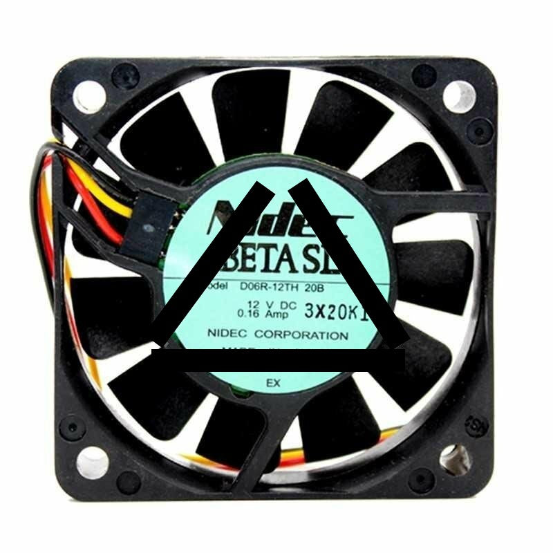 Nidec D06R-12TH 20B DC 12V 0.16A 2 Wires / 3 Wires Axial Cooling Fan