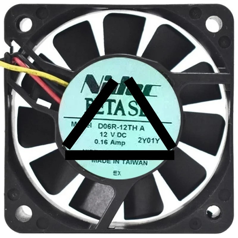 Nidec D06R-12TH A DC 12V 0.16Amp 3 Wires Axial Cooling Fan