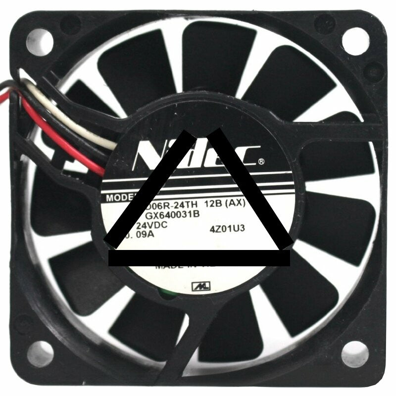 Nidec D06R-24TR 12B DC 24V 0.09A 3 Wires 6015 Axial Cooling Fan