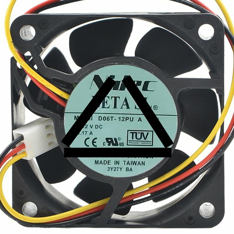 Nidec D06T-12PU A MR DC 12V 0.17A 2 / 3 Wires 6025 Axial Cooling Fan