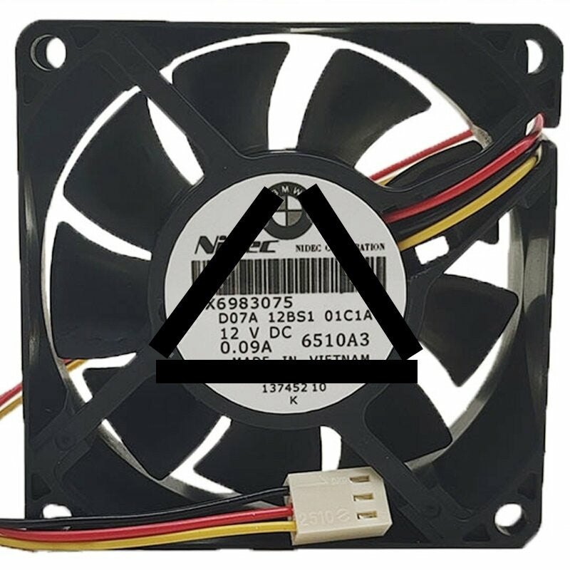 Nidec D07A 12BS1 01C1A DC 12V 0.09A 2 Wires / 3 Wires Axial Cooling Fan