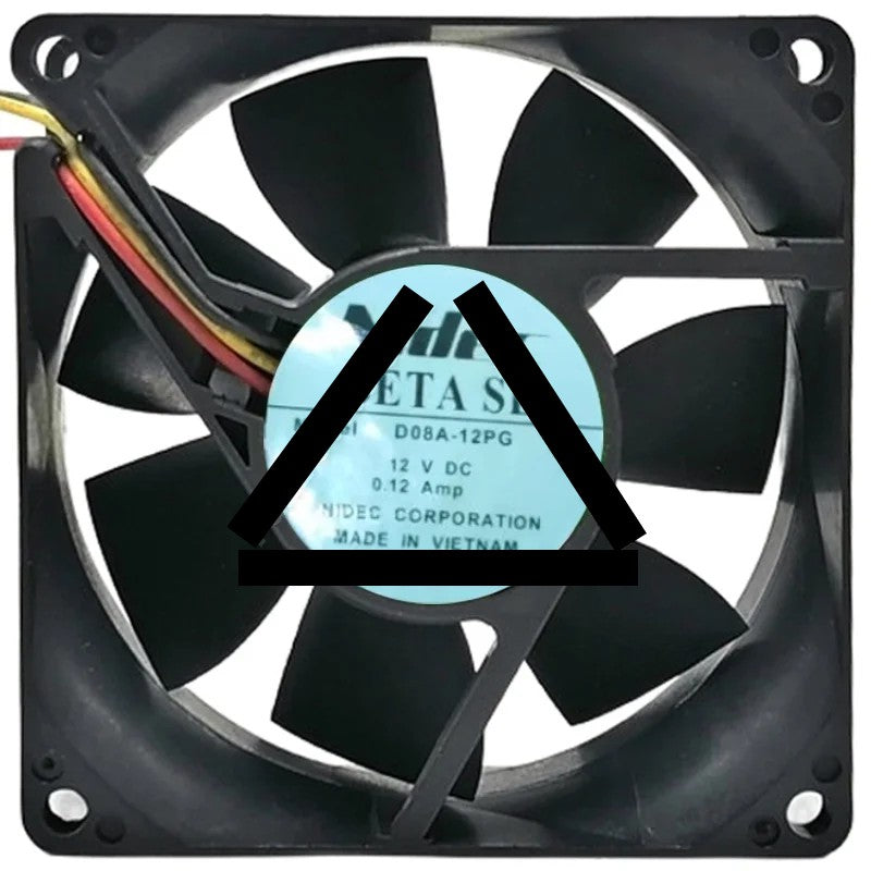 Nidec D08A-12PG DC 12V 0.12Amp 3 Wires Axial Cooling Fan