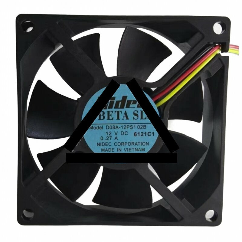 Nidec D08A-12PS1 02B DC 12V 0.27A 8025 Axial Cooling Fan