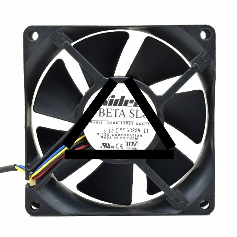Nidec D08A-12PS3 DC 12V 0.50A 2 Wires / 3 Wires / 4 Wires Axial Cooling Fan