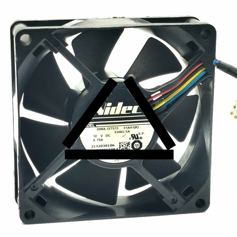 Nidec D08A-12TS13 01AH1(K) DC 12V 0.70A 2 Wires / 3 Wires / 4 Wires Axial Cooling Fan