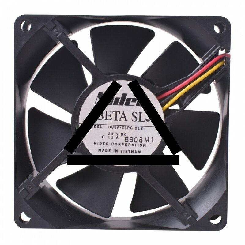 Nidec D08A-24PG DC 24V 0.11A 3 Wires Axial Cooling Fan