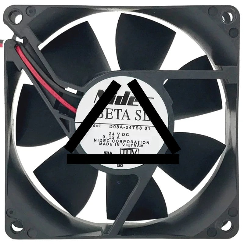 Nidec D08A-24TS8 01 DC 24V 0.15A 2 Wires Axial Cooling Fan