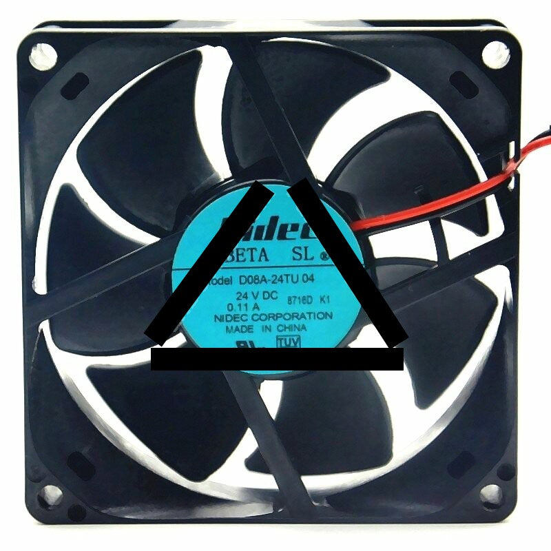 Nidec D08A-24TU DC 24V 0.11A 2 Wires Axial Cooling Fan