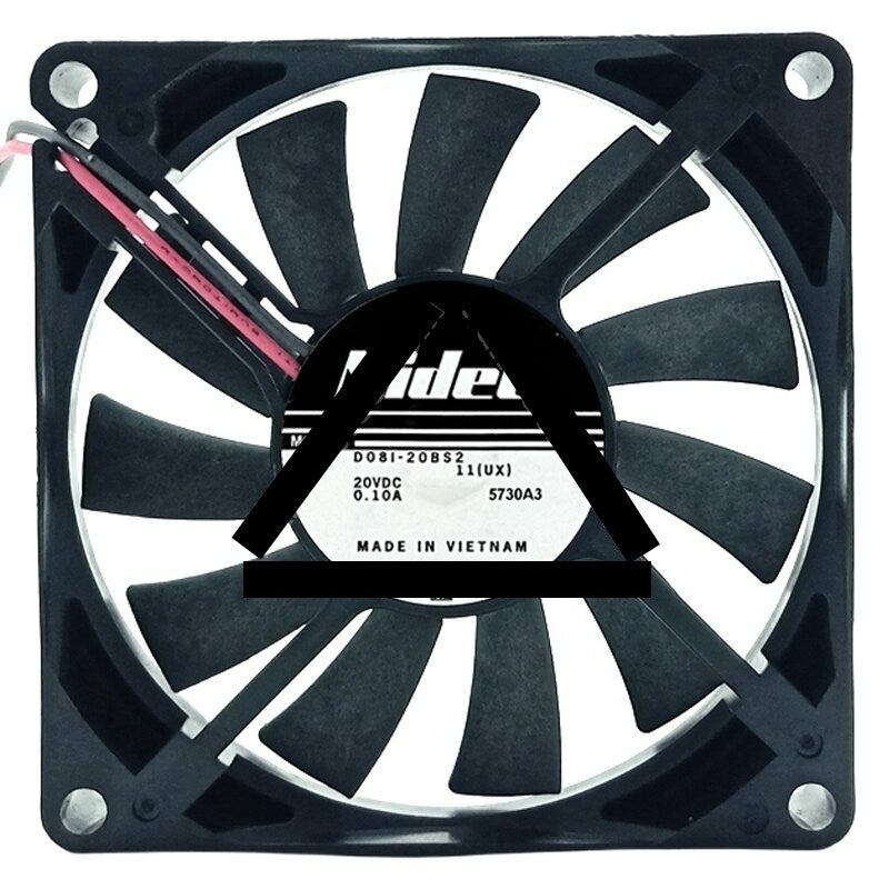 Nidec D08I-20BS2 11 DC 20V 0.10A 2 Wires Axial Cooling Fan