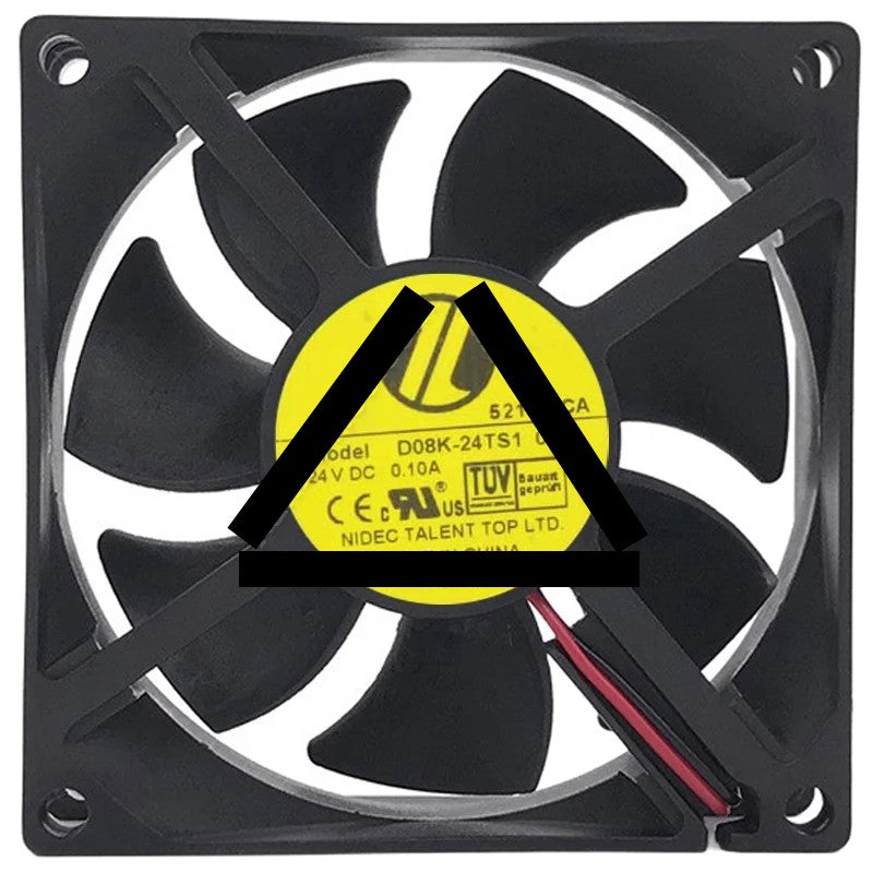 Nidec D08K-24TS1 06 DC 24V 0.10A 2 Wires Axial Cooling Fan