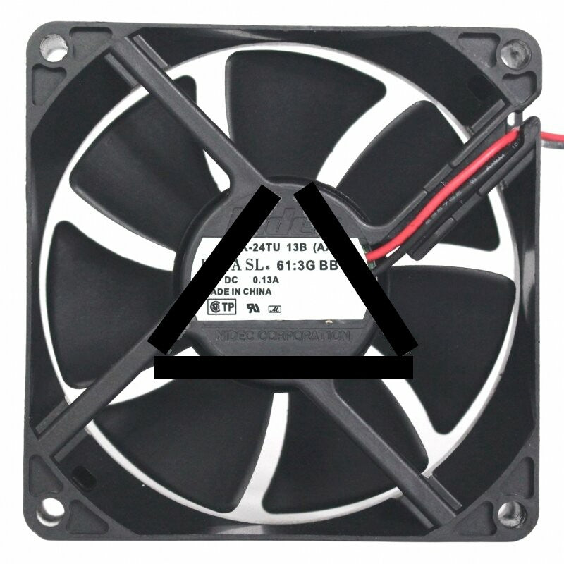 Nidec D08K-24TU 13B DC 24V 0.13A 2 Wires Axial Cooling Fan